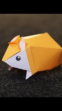 ORIGAMI HAMSTER EASY TUTORIAL STEP BY STEP | HOW TO MAKE ORIGAMI HAMSTER PAPER CRAFT | DIY ORIGAMI