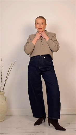 Helen Moore on Instagram: "An easy minimal but elevated winter outfit formula, with 2 new pieces I've added to my wardrobe *both under £35! Jeans @marksandspencer Jumper @hm Everything else already in my wardrobe! I'll link them in my @shop.ltk 🤍🤍 #over50fashion #capsulecloset #ootdinspo #lessismore"