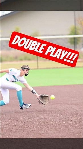 🥎 3B FANTASTIC Catch and Turns the Double Play! #shorts
