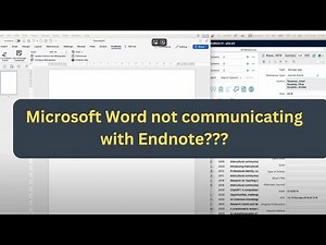 Potential quick fix for Endnote 21 and Microsoft Word (Mac OS) not integrating properly.