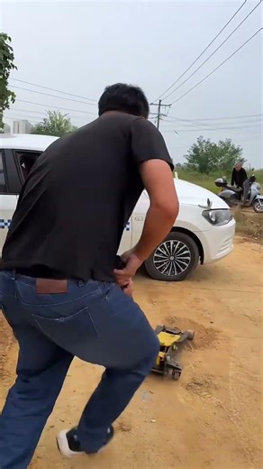 During A Simulated Reversing Maneuver, Both Rear Wheels Accidentally Fell Off A Curb #automobile