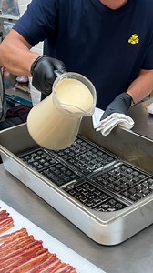 444K views · 510 reactions | Giant Pancake Stuffed Waffles! Make 6 waffles in one 劉丹 | Chefclub GruB | Facebook