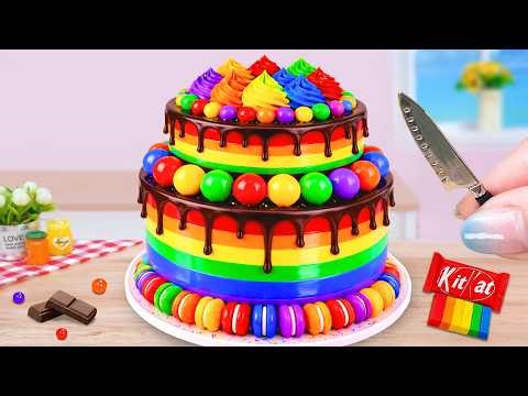 Mini Yummy Rainbow Chocolate Buttercream Cake 🍉🌈 DIY Unique Cake Recipes 🍫 Creative Cakes Corner