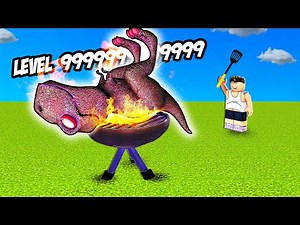 GRILLING MAX LEVEL FOOD in sizzling simulator // Roblox