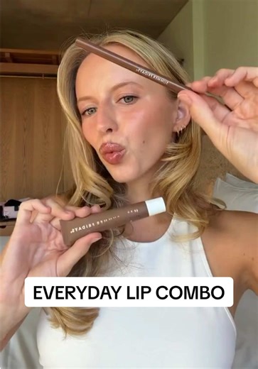 If you love a “your lips but better” moment 💄✨ @Hannah Juneva using the new Flushed Lip Stain from @Summer Fridays for that sheer wash Lip Butter Balm for the glossed finish 💋 #revolve #revolvebeauty #lipcombo #lippie #neutrallipcombo