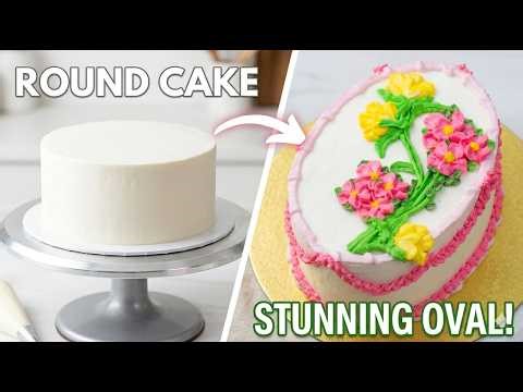 Transform a Round Cake into a STUNNING Oval Cake! (Step-by-Step)