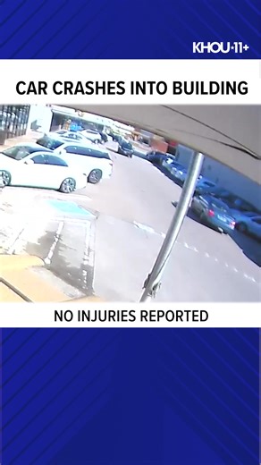 A car crashed into LockTopia Escape Room in southwest Houston. Officials report no injuries.