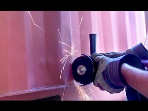 Cutting open The Shipping Container