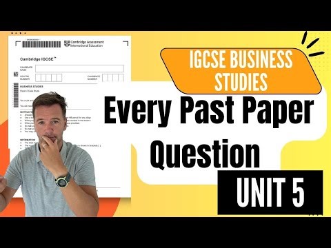 IGCSE Business Studies Unit 5 (Finance) Revision – Every Question from Past Papers