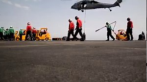 Check out our fast-combat support ship #USNSArctic (T-AOE 8 ) dropping off supplies to aircraft carrier USS Dwight D. Eisenhower (CVN 69) during a vertical replenishment in the Arabian Sea, May 15. The Eisenhower Carrier Strike Group is deployed to the U.S. Naval Forces Central Command / U.S. 5th Fleet area of operations in support of naval operations and providing airpower to protect U.S. and coalition forces as they conduct drawdown operations from Afghanistan. (U.S. Navy video by Mass Communi