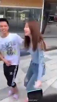 asian girl lift and carry with one arm