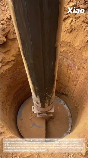 How Rotating Excavator Drilling Deeply Pile: Auger Machine for Drilling Deep Pile Foundations