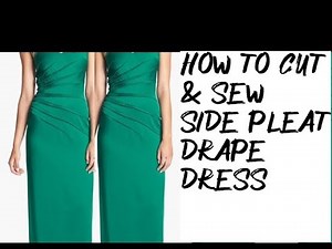 Two methods of sewing a side pleat drape dress ||How to cut and sew a dress ||AmazingSewingCorner