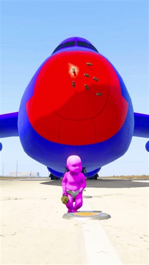 GTA V : PINK BABY DESTROY THIS PLANE || EP-36 || #gta5 #shorts