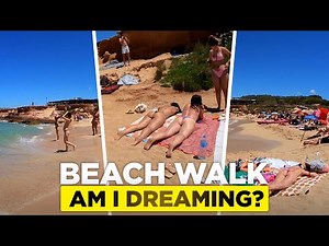 🌴 AM I DREAMING❓❗ 4K Luxurious Tour - IBIZA beach walk, SPAIN, SUMMER 2023