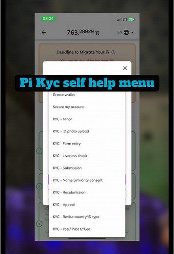Pi KYC Self-Help Menu for Easy Approval