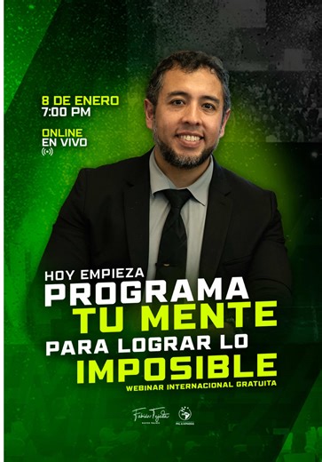 Lo que no haces consciente hoy, se manifiesta mañana como límite. Los miedos que ignoras, las inseguridades que postergas, las dudas que normalizas… no desaparecen, se acumulan. Por eso crecer no es solo trabajar más, es entenderte mejor 🧠. Hoy tendremos un espacio para hablar de esto con calma, para observar cómo funciona la mente y por qué la educación y la consciencia marcan la diferencia en el largo plazo. Si sientes que este mensaje te resuena, quizá no sea casualidad. 📅 Hoy | Webinar en 