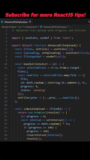 Advanced File Upload with Progress & Preview ReactJS Project #reactjs #projects#file#uploads#preview