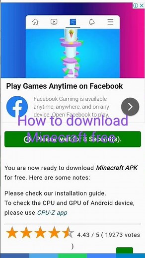how to download Minecraft free apk