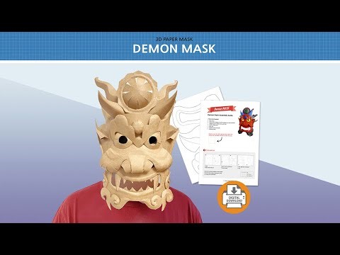 🔥 DIY Demon Mask from K-Pop Demon Hunters | 3D Paper Mask Tutorial (Pilot Demon) 케이팝 데몬헌터스 파일럿 데몬가면