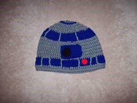 Crocheted R2D2 Hat