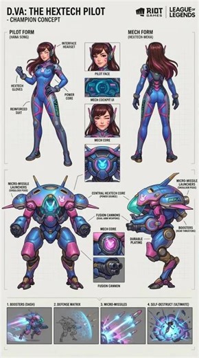 "D.Va: The Gaming Champion of the Rift - Skin Showcase 🎮