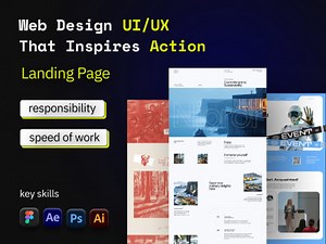 Website Landing Page UI UX design in Figma: responsive, creative and modern