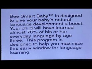 Opening to Bee Smart Baby Vocabulary Builder Volume 1 VHS Intro