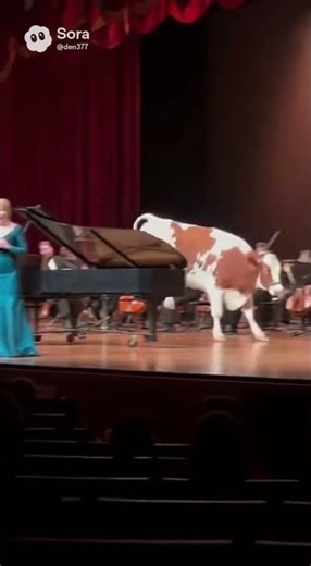 OPERA CRASHED by a Cow! 🤣 #shorts #viral
