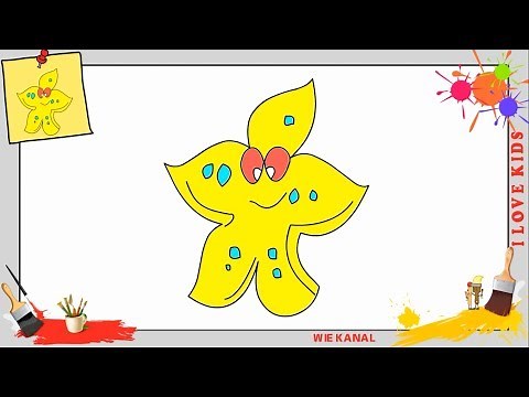 Seestern zeichnen für anfänger & kinder - Zeichnen lernen