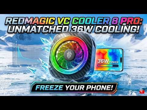 REDMAGIC VC COOLER 8 Pro 36W cooling | AI temperature control & RGB lighting
