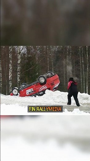 Opel Astra Hit a Snowbank #rally #crash #shorts