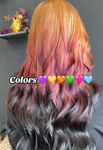Toutes les couleurs sont permises chez Chroma Studio 💚🩵💜🩷🧡💛 #coiffeurstrasbourg #colorhairstyle #strasbourgeoise #colorist