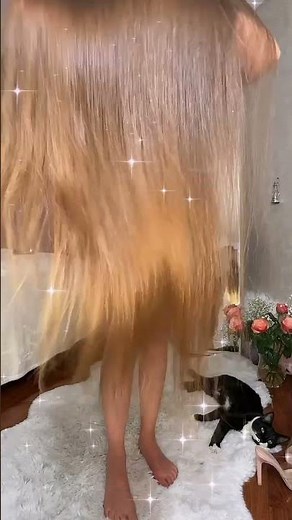 Hair like a silk) my #longhair prep before trimming on OF today