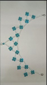 Beautiful Beaded Necklace Making 💙 | Easy DIY Handmade Jewelry #Shorts
