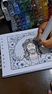colorindo desenho católico 5 - Jesus com a coroa de espinhos