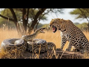 Python vs Leopard: The Untold Showdown of the African Savanna