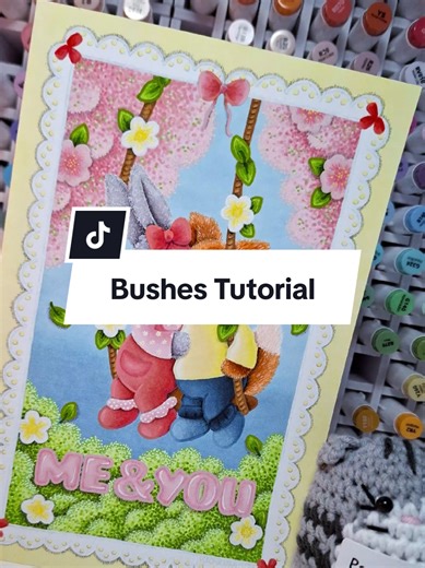 How to color bushes you ask? Here, I will show you!🥰 Colored on a digital Valentine's card from @Veronika Tralo . @Ohuhuart (old codes) GY7 G050 GY4 GY5 #howtocolor #coloringtutorial #ohuhumarkers #coloringtherapy #cozycoloring