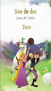 Tangled Theme Birthday Party Digital Video Invitation