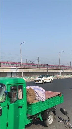 Magenta line delhi metro view ( kalindi kunj ) Delhi 2025