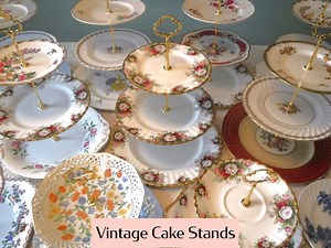 Vintage Cake Stands: Matching and Mismatched Tiered Plates, Tea Party Decor, Cupcake and Dessert - Etsy