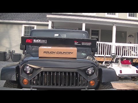 2007-2017 Jeep Wrangler JK Rough Country Black Series 50 inch light bar install!!