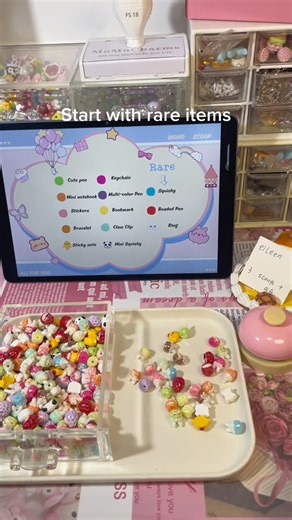 The mini squishy is so CUTE!! I love that even more than full size squishy!! #luckyscoop #stationary #mysteryscoop #smallbusiness #beadedpens #fyp #squishy #packingorders | Momocharms