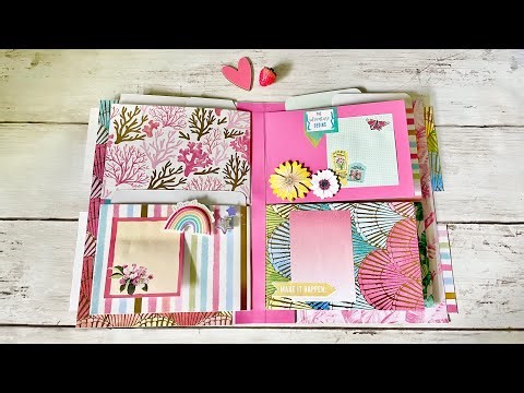 Flippy Page Scrapbook Album Tutorial with Hidden Spine Binding