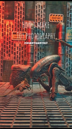 How i make toy photography facehugger x alien xenomorph #diorama #actionfigures #alien