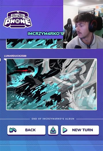 INSANE ZEKROM VS RESHIRAM DRAWING in Gartic phone #art #shorts #fyp #gaming #drawing #twitch