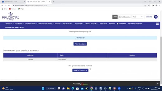 Learning at Mpilo Royal College using LMS Whether you are you learning physical and online you all using LMS You will get a Tablet loaded with all books for Health Promotion course and same books are also on the LMS. Take a look at the overview of the LMS. Assignments, tests, role plays, demonstrations etc are done on this system. Enroll now and enjoy learning on our system late registration extended to 31 Jan 2026. Jan 2026 intake late registration open register at [https://mrche.melimu.com/reg