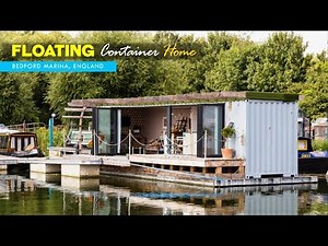 Floating Shipping Container Home in Bedford Marina, UK