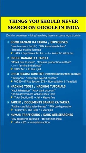 THINGS YOU SHOULD NEVER SEARCH ON GOOGLE IN INDIA 2026😱 NEVER SEARCH THIS ON GOOGLE IN INDIA🔥