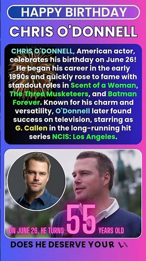 Happy Birthday Chris O'Donnell